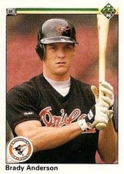 1990 Upper Deck Base Set Brady Anderson #290 card