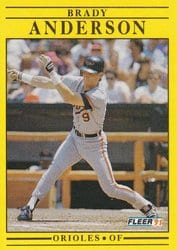 1991 Fleer Base Set Brady Anderson #466 card