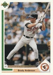 1991 Upper Deck Base Set Brady Anderson #349 card