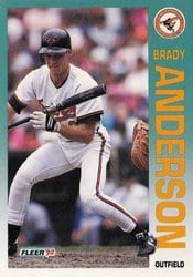 1992 Fleer Base Set Brady Anderson #1 card