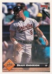 1993 Donruss Base Set Brady Anderson #89 card