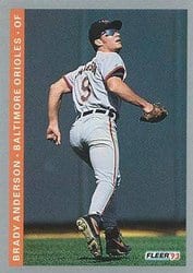 1993 Fleer Base Set Brady Anderson #163 card