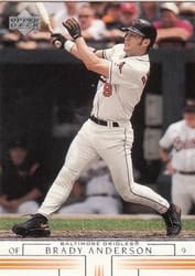 2002 Upper Deck Base Set Brady Anderson #148 card