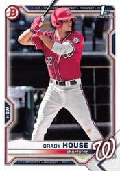 2021 Bowman Draft Base Set Brady House #BD-186 card