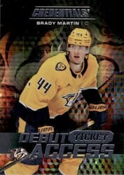 2025-26 Upper Deck Credentials Base Set Brady Martin #130 card