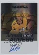 2025-26 Upper Deck Credentials Debut Ticket Access Autographs Brady Martin #DTA-BM card