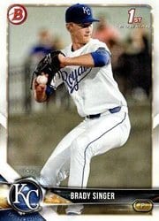 2018 Bowman Draft Base Set Brady Singer #BD-135 card