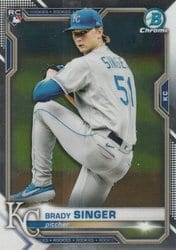 2021 Bowman Chrome Base Set Brady Singer #43 card