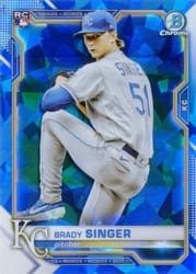 2021 Bowman Chrome Sapphire Edition Base Set Brady Singer #43 card