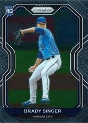 2021 Panini Prizm Base Set Brady Singer #114 card