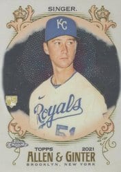 2021 Topps Allen & Ginter Chrome Base Set Brady Singer #117 card