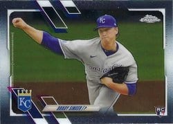 2021 Topps Chrome Base Set Brady Singer #166 card
