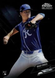 2021 Topps Chrome Black Base Set Brady Singer #85 card