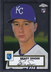 2021 Topps Chrome Platinum Anniversary Base Set Brady Singer #6 card