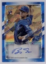 2021 Topps Chrome Sapphire Edition Rookie Autographs Brady Singer #RA-BS card