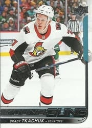 2018-19 Upper Deck Base Set Brady Tkachuk #499 card