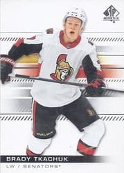 2019-20 SP Authentic Base Set Brady Tkachuk #43 card
