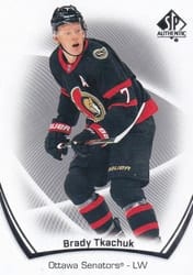 2021-22 SP Authentic Base Set Brady Tkachuk #46 card