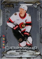 2024-25 O-Pee-Chee Platinum Showmanship Brady Tkachuk #S-3 card