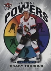 2025-26 Fleer Ultra Ultra Powers Brady Tkachuk #UP 18 of 25 card