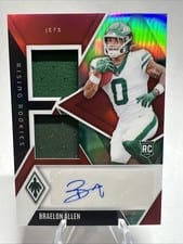 2024 Panini Phoenix Rising Rookie Dual Patch Autographs Braelon Allen #RRDP-BAN card