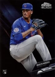 2021 Topps Chrome Black Base Set Brailyn Marquez #35 card