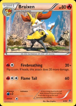 Kalos Starter Set Braixen #9 card