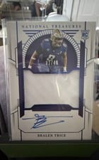 2024 Panini National Treasures Collegiate College Materials Signatures Bralen Trice #60 card