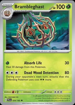Paldea Evolved Brambleghast #24 card
