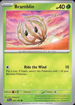 Paldea Evolved Bramblin #22 card