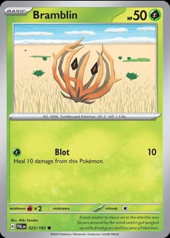 Paldea Evolved Bramblin #23 card