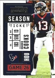 2020 Panini Contenders Base Set Brandin Cooks #63 card