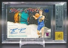 2023-24 Panini Court Kings Brush Strokes Autographs Brandin Podziemski #BR-POD