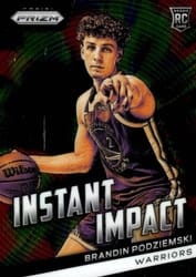 2023-24 Panini Prizm Instant Impact Brandin Podziemski #25 card