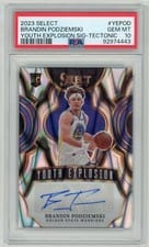 2023-24 Panini Select Youth Explosion Signatures Brandin Podziemski #YE-POD card