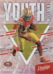 2021 Panini Prestige Youth Movement Brandon Aiyuk #YM-8 card