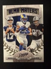 2024 Panini Prestige Alma Maters Brandon Aubrey / Kyren Williams / Michael Mayer #7 card