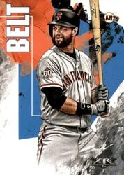 2019 Topps Fire Base Set Brandon Belt #165 card