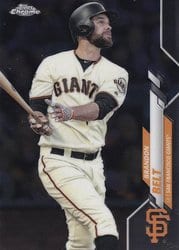 2020 Topps Chrome Base Set Brandon Belt #147 card