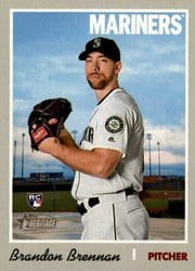 2019 Topps Heritage Base Set Brandon Brennan #672 card