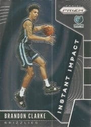 2019-20 Panini Prizm Instant Impact Brandon Clarke #25 card