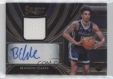 2019 Panini Select Rookie Jersey Autographs Brandon Clarke #BCL card