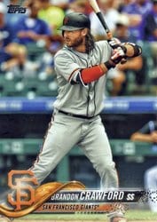 2018 Topps Base Set Brandon Crawford #585 card