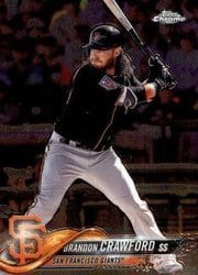 2018 Topps Chrome Base Set Brandon Crawford #111 card