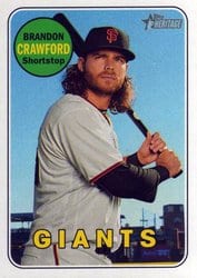 2018 Topps Heritage Base Set Brandon Crawford #51 card