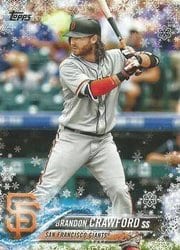 2018 Topps Holiday Base Set Brandon Crawford #HMW96 card
