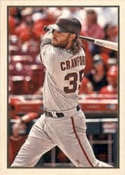 2019 Bowman Heritage Base Set Brandon Crawford #53VR-34 card