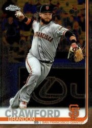 2019 Topps Chrome Base Set Brandon Crawford #190 card