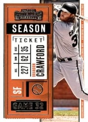 2020 Panini Contenders Base Set Brandon Crawford #77 card