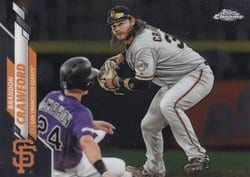 2020 Topps Chrome Base Set Brandon Crawford #88 card